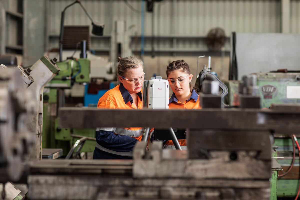 Engineers working and at the same time helping each other in data collection at Field Engineers