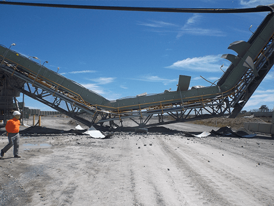 Conveyor Bridge Collapse, at a Goulburn NSW quarry - Forensic Engineering Services at Field Engineers